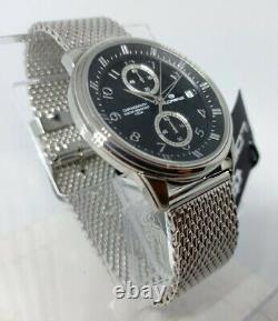 Men's Watch Lorenz, Cronografo, Black, Bracelet Style Milano Steel, Sub 100 MT