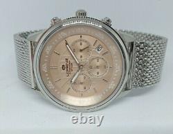 Men's Watch Lorenz, Cronografo, Pink, Steel Strap Bracelet Style Milano