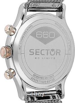 Men's Watch sector, Multifunction Day Date, Bracelet Milano, Mesh, Case 43 MM