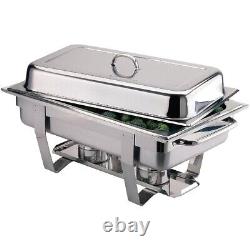 Milan 9 litres Chafing Stainless Steel Set with Heat Insulating Lid