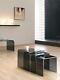 Milan Black Glass Nest Of 3 Side Tables Living Room Tables For Living Room