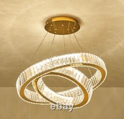 Milan Ceiling Light Adjustable Gold Luxury Crystal Ring Lighting Chandelier
