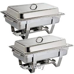 Milan Chafing Set Food Warmer in Stainless Steel 635 x 317.5 x 102 mm 9L 2pc