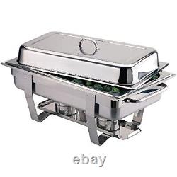 Milan Chafing Set Food Warmer in Stainless Steel 635 x 317.5 x 102 mm 9L 2pc