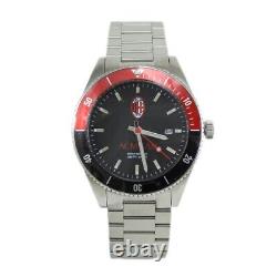Milan Men's Watch Solo Tempo Ferrule Red Black Official Product AC Milan