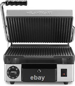 Milantoast Contact Grill, Grill Area Smooth/Fluted 44119 Professional Gastronomy NEW