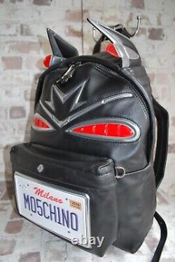 Moschino Couture Milano Black Leather Cadillac Backpack Wings Unisex BNWT