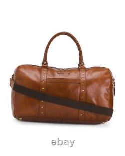 NWT Patricia Nash Milano Heritage Tan Leather Duffle Weekender Bag