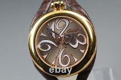 Near MINT Gaga Milano Ref 6071 Gold Flat 42 Unisex Watches From JAPAN