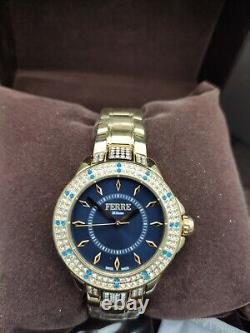 New Ferre Milano Women's FM1L067M0071 Gold IP Swiss-made Timepiece Wristwatch