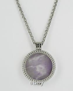 New MI Sterlina Milano Necklace/interchangable/pendant/holder/amethyst/gift