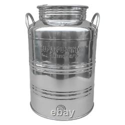 Oil container Milano model 25 lt in stainless steel with tap fitting 1/2'barrel
