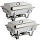 Olympia Milan Chafing Set 1/1 Gn Buffet Food Warmer (pack Of 2)next Day Delivery
