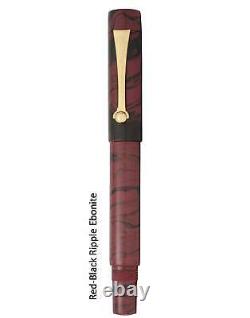 Osprey Milano -Red Black Ebonite Fountain Pen with ULTRA-FLEX nib EEF/EF/F/M/B