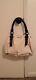 Prada Milano Beige Leather & Suede Strap Tote Bag With Blemish