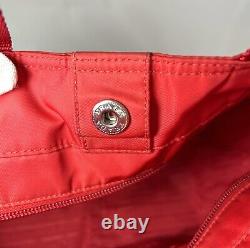 PRADA Tessuto Rosso Shoulder Nylon Hand Bag Shoulder Tote Red Authentic BR5137