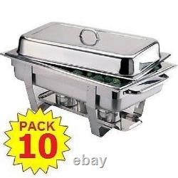 Pack 10 Milan Stainless Steel Chafing Dish Sets Free Next Day Delivery