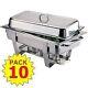 Pack 10 Milan Stainless Steel Chafing Dish Sets Free Next Day Delivery