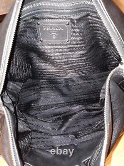 Prada Black Leather Hobo Shoulder Bag! Authentic, XL Prada Milano, Soft Leather