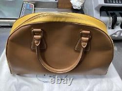 Prada Milano Saffiano Lux Bicolor Bowler Handbag Leather Bauletto