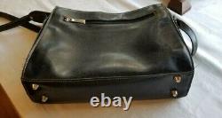 Prada Milano Shoulder Handbag Black Leather Purse