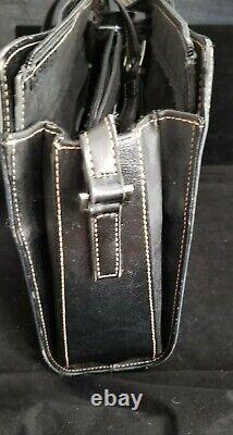 Prada Milano Shoulder Handbag Black Leather Purse