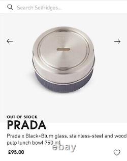 Prada x Black+Blum glass, stainless-steel and wood pulp lunch bowl 750 ml