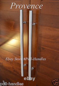 Push Pull Door Handle Barn Interior or Exterior, Contemporary Brushed Stainles