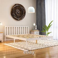 SALE Milan King Size Bed 5ft White Solid Pine Modern Frame Bedroom Furniture