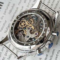 SEAGULL 1963 2021 Milan Steel + Nylon 2 Band Sapphire Chrono Mechanical Watch