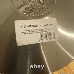 SILGA MILANO TEKNIKA 5.5L 28cm Risotto Pot Casserole with Lid, 17028Marble