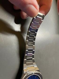 SUPER MINT D1 Milano Ultra Thin Watch Blue & Silver metal bracelet BOX+PAPERS