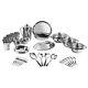 Stainlesss Steel 57 Pieces Milano Dinner/lunch Set With Mirror Polish, Non Toxic