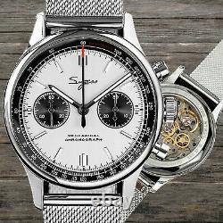 Sugess GOLD SWAN NECK MILAN Panda Mechanical Watch Seagull 1963 SUPANK031SN