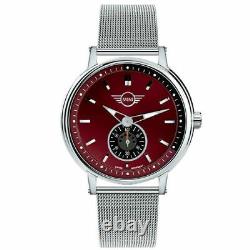 Watch Mini Cooper BMW Steel Jersey Milano Swiss Made Dial Red
