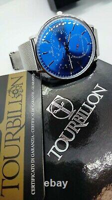 Watch TOURBILLON Chronograph Inox Movement Seiko VD76 Bracelet Milano W. R
