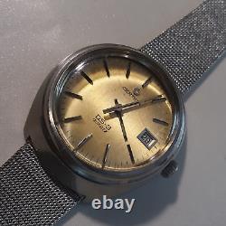 Wristwatch Vintage Man Certina DS3 Swiss Made Antique Cushion Quartz Oversize