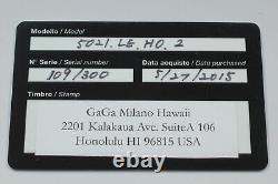 109/300 Près de MINT Gaga MILANO Manuale 40 Édition Limitée Honolulu Montre pour Homme