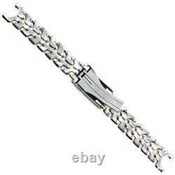 16mm Milano High Quality Two Tone All Stainless Solid Link Watch Band Bb0438-mo