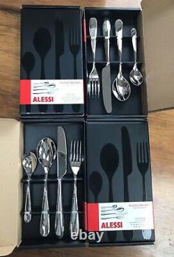 Alessi Nuovo Milano Ettore Sottsass Couverts 4 Pièces X4 Brand New In Box