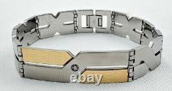Bracelet bicolore Dolan Bullock Milan Diamond en 18 carats et acier inoxydable (SPG040721)