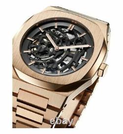 D1 Milano Skeleton Watch 41.5 MM Rose Gold Automatic Steel Skbj03