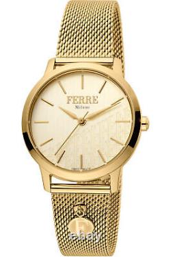 Femmes Wristwatch Ferre' Milano Fm1l152m0061 Acier Ip Gold Ijp