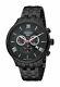 Ferre Milano Homme Fm1g144m0051 Chronograph Black Ip Steel Date Wristwatch