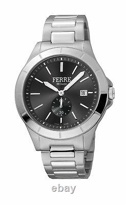 Ferre Milano Pour Hommes Fm1g080m0061 Acier Inoxydable Date Wristwatch