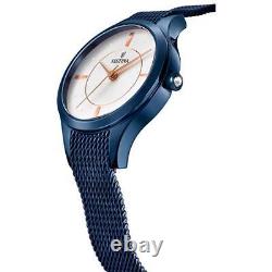 Festina F16961/1 Boîtier Bleu Et Bleu Milanes Mesh Bracelet 32mm Ladies Watch