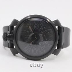 GaGa MILANO Manuale 48 Collection d'Art Crâne 5012ART. 01S Montre Homme Noire Manuel