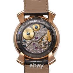 GaGa MILANO Manuale 48MM Principe Prive 5511.1 Montre pour Homme à Cadran Noir