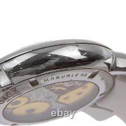 Gaga Milano Manuale 48 Montres Argent/Blanc Cadran Blanc Acier Inoxydable/Caoutchouc