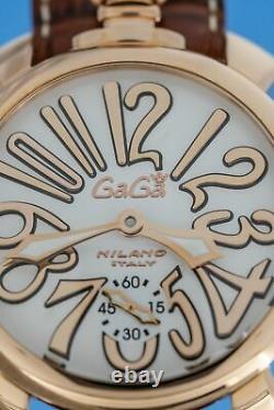 Gagà Milano Manuale Unisex Mechanical Watch 48mm Rose Gold